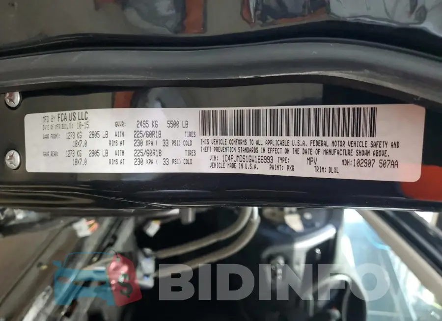 1C4PJMDS1GW186993 Photo# 14
