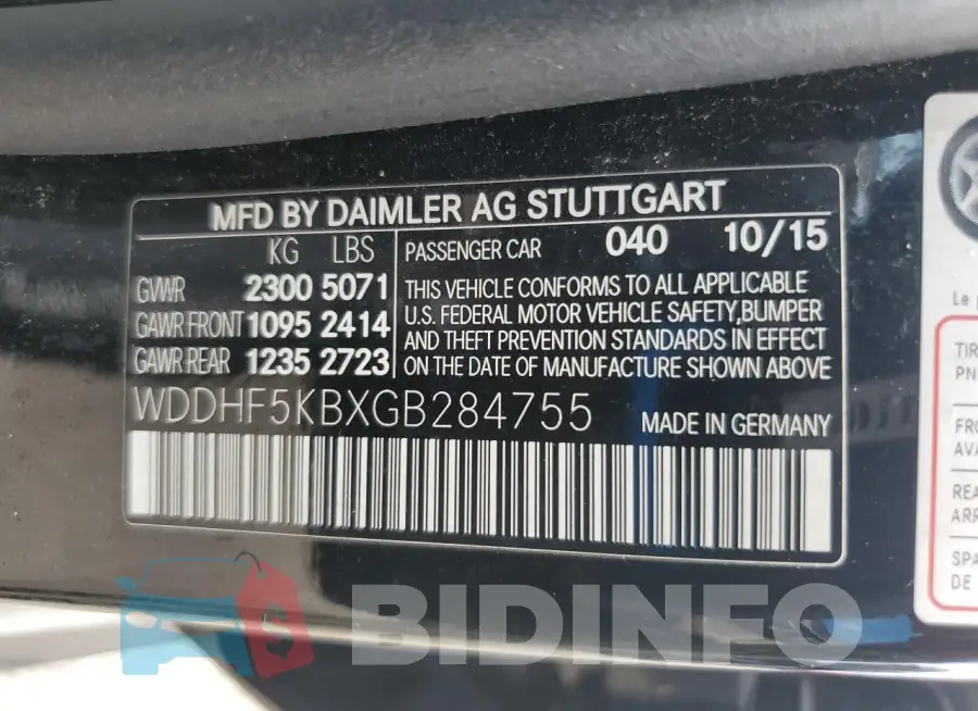 WDDHF5KBXGB284755 Photo# 13