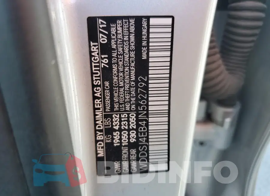 WDDSJ4EB4JN562792 Photo# 13