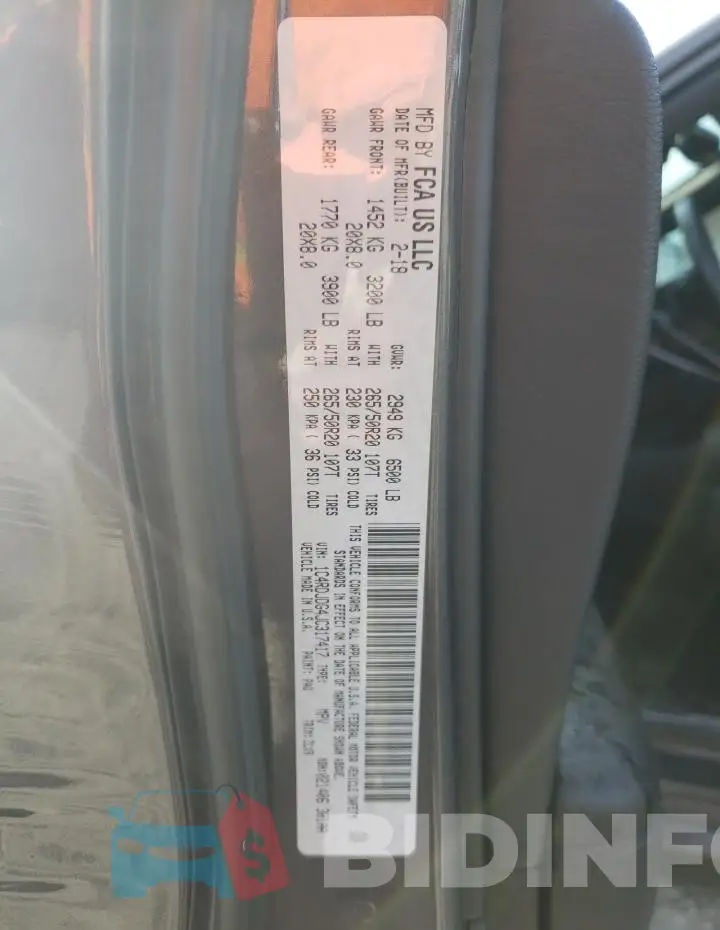 1C4RDJDG4JC317417 Photo# 13