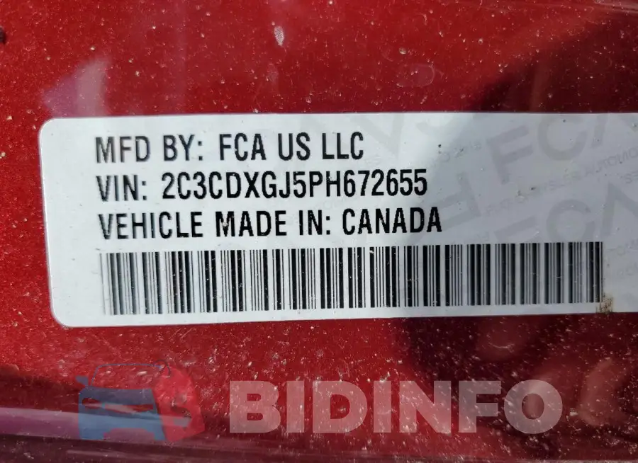 2C3CDXGJ5PH672655 Photo# 13
