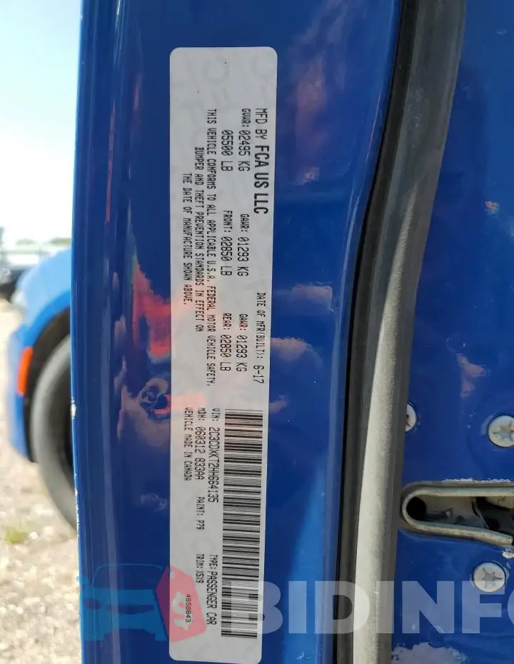 2C3CDXKT2HH664135 Photo# 12