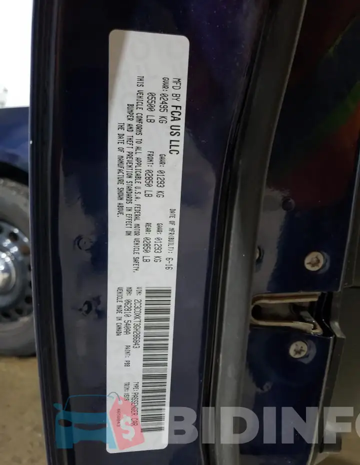 2C3CDXKT3GH286843 Photo# 12
