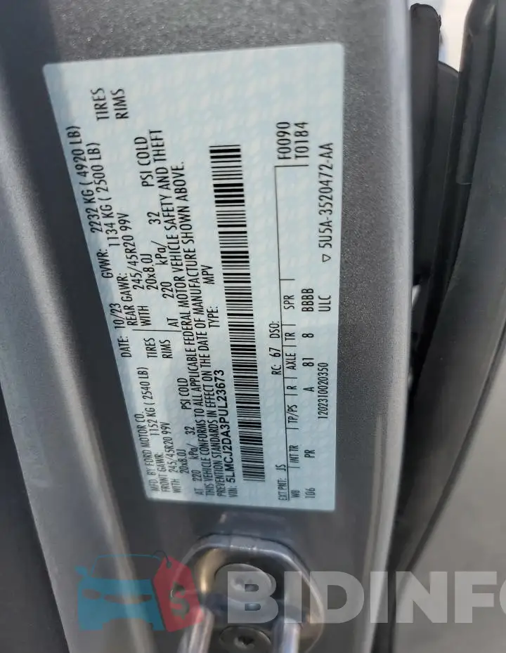 5LMCJ2DA3PUL23673 Photo# 12