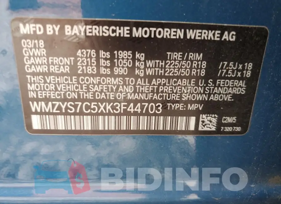 WMZYS7C5XK3F44703 Photo# 12