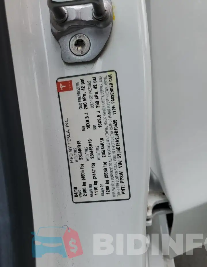 5YJ3E1EA2JF010635 Photo# 13