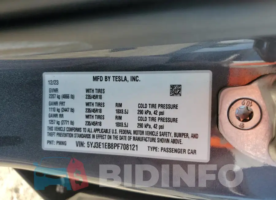 5YJ3E1EB8PF708121 Photo# 13