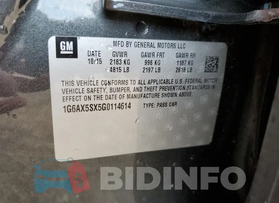 1G6AX5SX5G0114614 Photo# 13