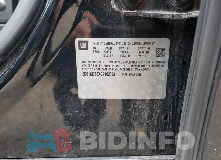 2G61M5S3XG9182693 Photo# 12