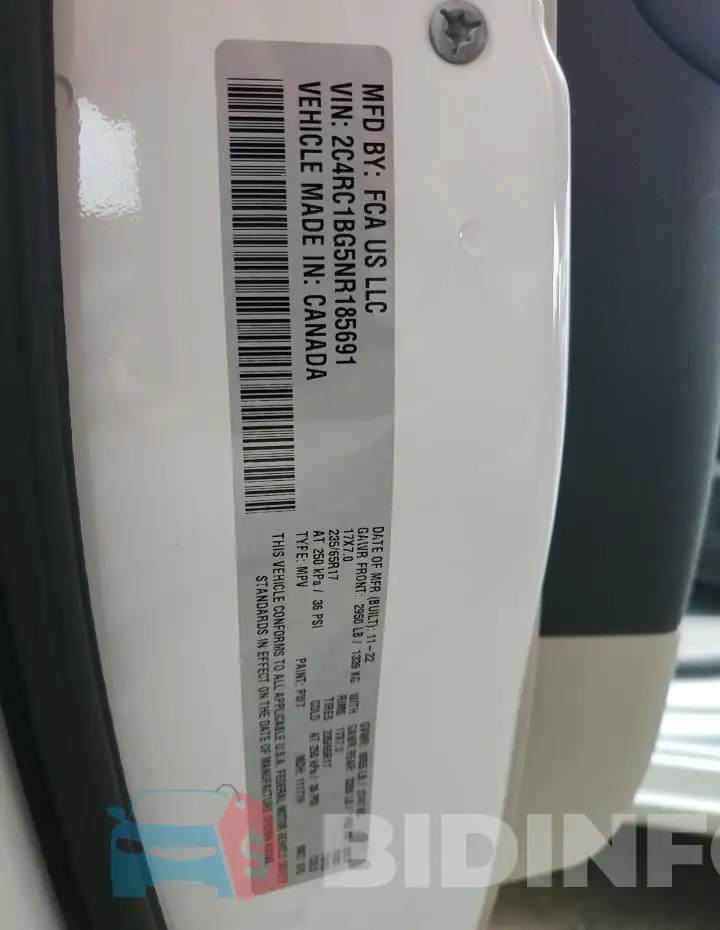 2C4RC1BG5NR185691 Photo# 14