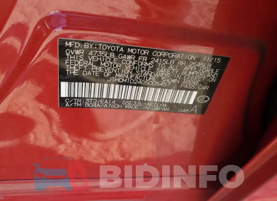 JTHCM1D24G5005457 Photo# 12