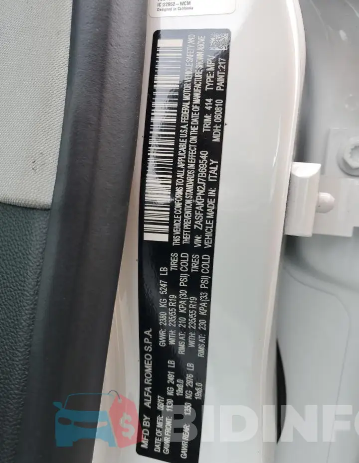 ZASFAKPN2J7B69540 Photo# 13