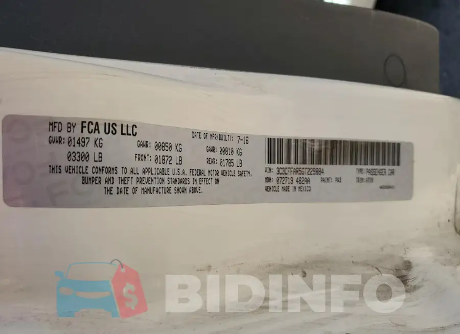 3C3CFFAR5GT229884 Photo# 12