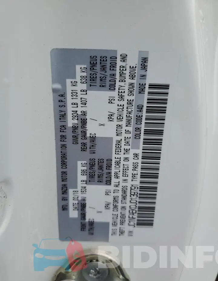 JC1NFAEK0J0139791 Photo# 12
