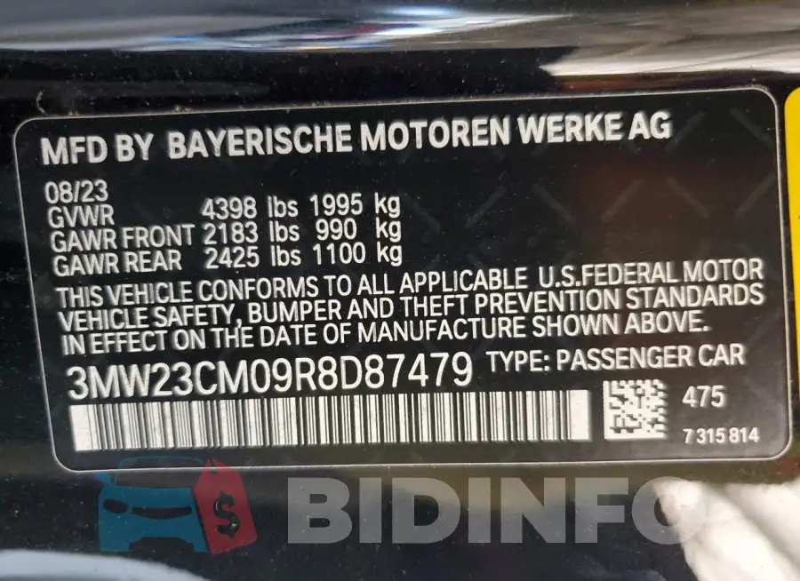 3MW23CM09R8D87479 Photo# 12