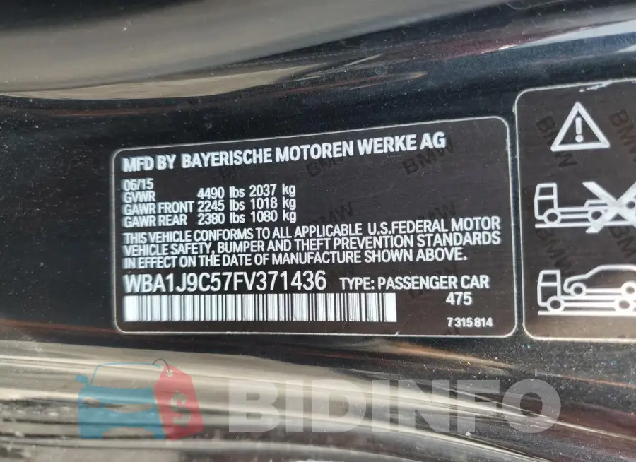 WBA1J9C57FV371436 Photo# 12
