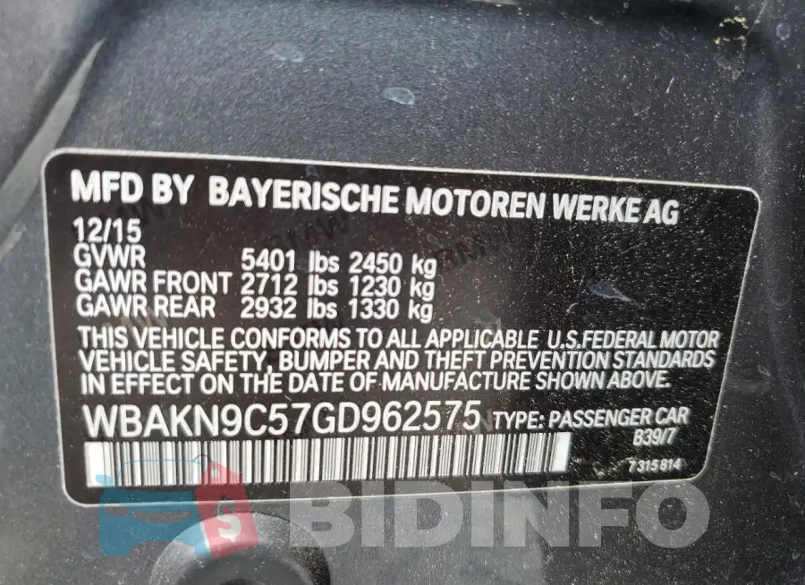 WBAKN9C57GD962575 Photo# 13
