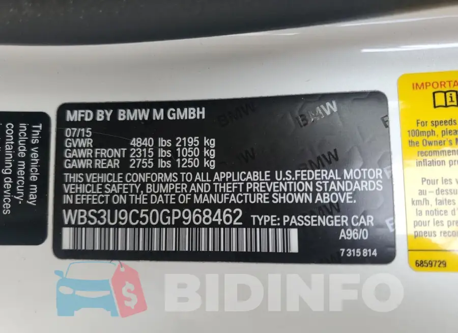 WBS3U9C50GP968462 Photo# 12