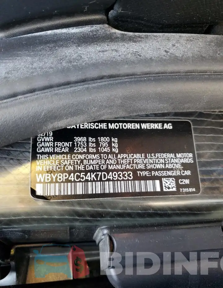 WBY8P4C54K7D49333 Photo# 12