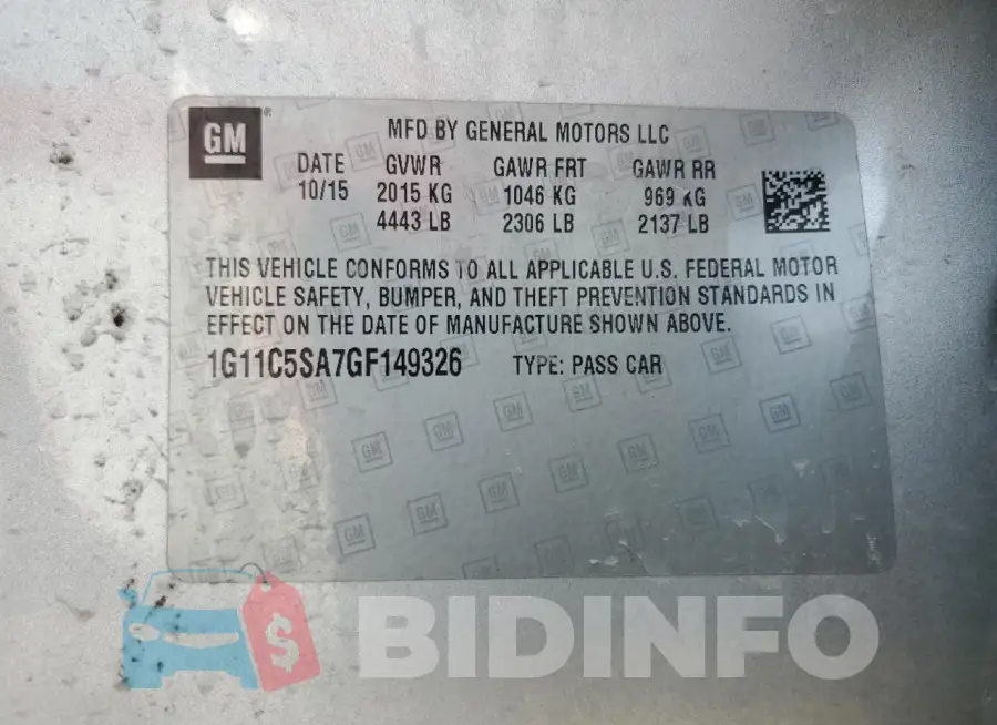 1G11C5SA7GF149326 Photo# 12