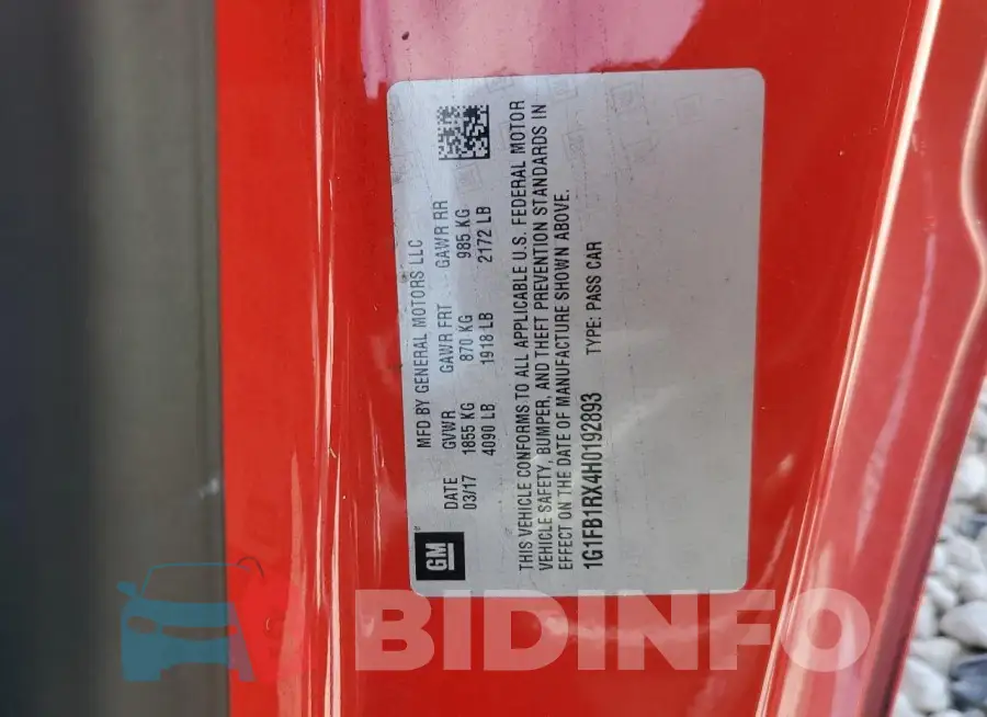 1G1FB1RX4H0192893 Photo# 12