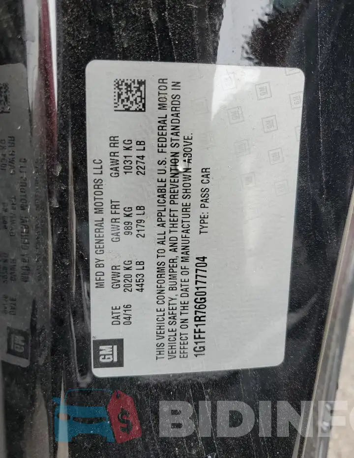 1G1FF1R76G0177704 Photo# 12