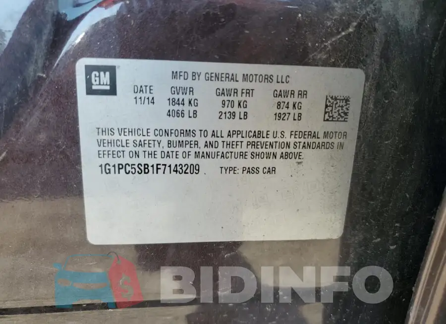 1G1PC5SB1F7143209 Photo# 12