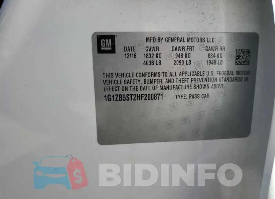 1G1ZB5ST2HF200871 Photo# 12