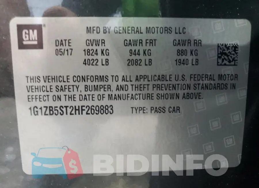1G1ZB5ST2HF269883 Photo# 12