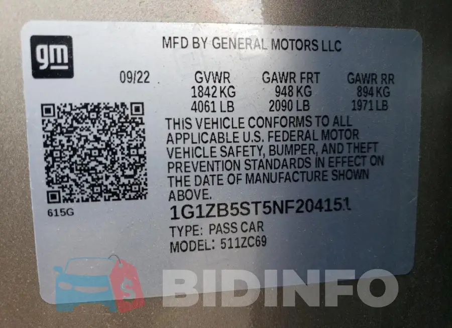 1G1ZB5ST5NF204151 Photo# 12