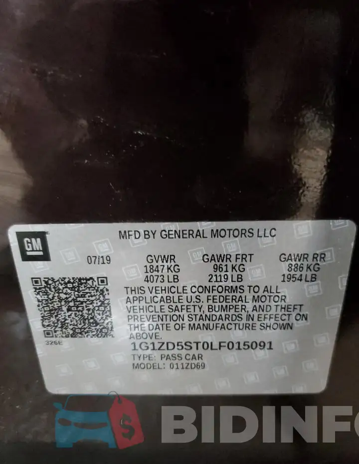 1G1ZD5ST0LF015091 Photo# 12