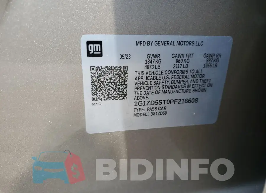 1G1ZD5ST0PF216608 Photo# 12