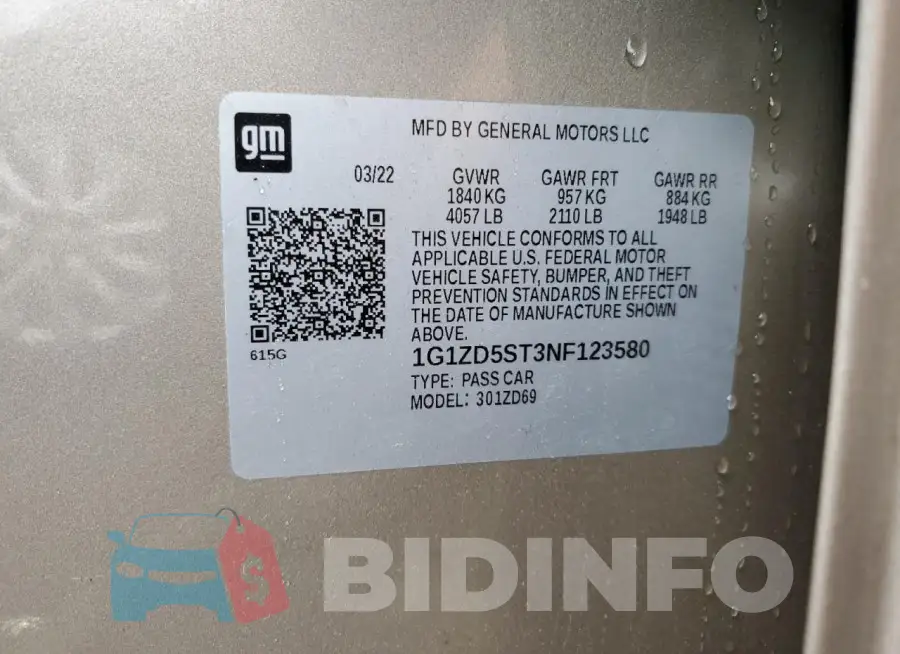 1G1ZD5ST3NF123580 Photo# 13