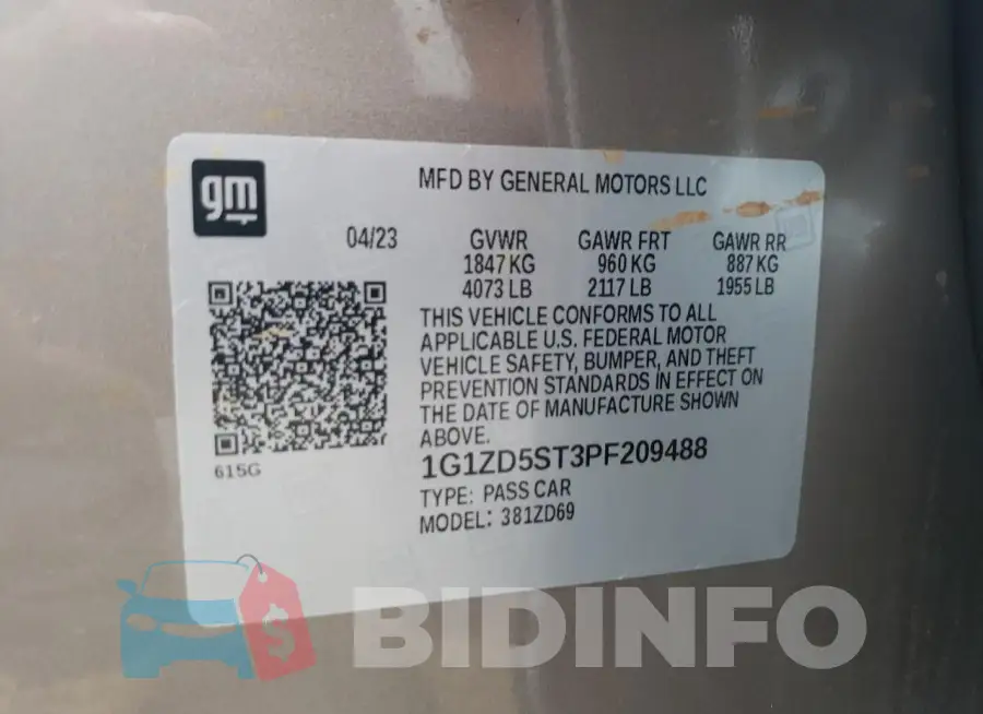 1G1ZD5ST3PF209488 Photo# 12