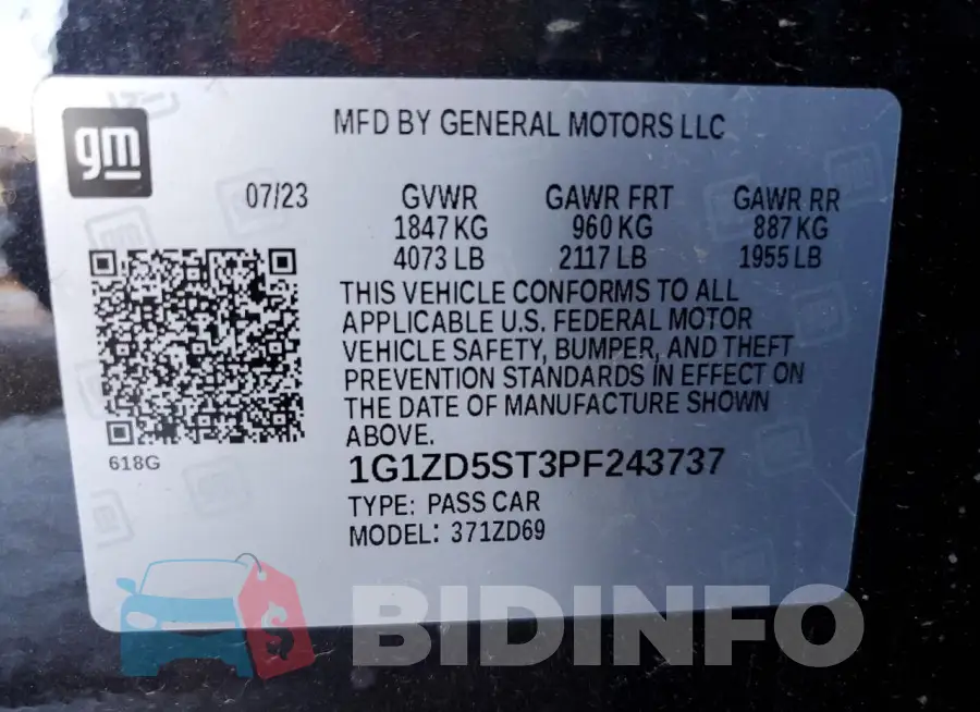1G1ZD5ST3PF243737 Photo# 12