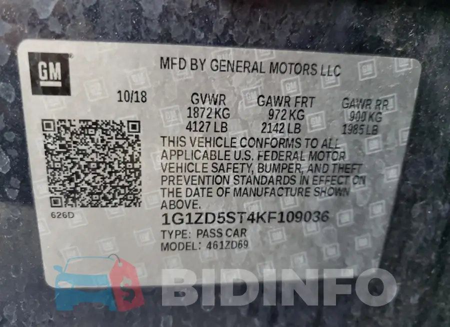 1G1ZD5ST4KF109036 Photo# 12