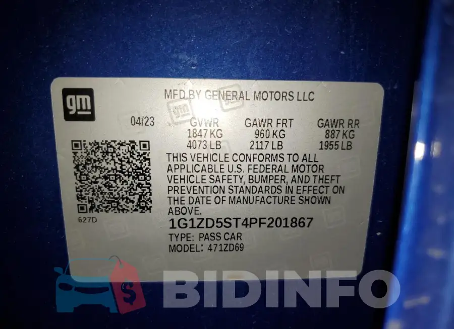 1G1ZD5ST4PF201867 Photo# 12