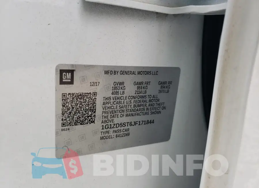 1G1ZD5ST6JF171844 Photo# 12