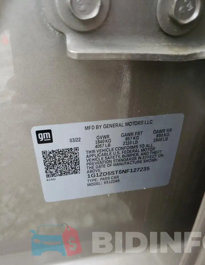 1G1ZD5ST6NF127235 Photo# 12