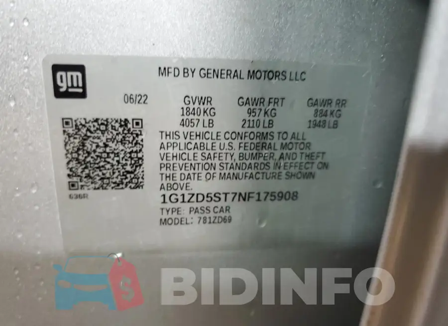 1G1ZD5ST7NF175908 Photo# 12