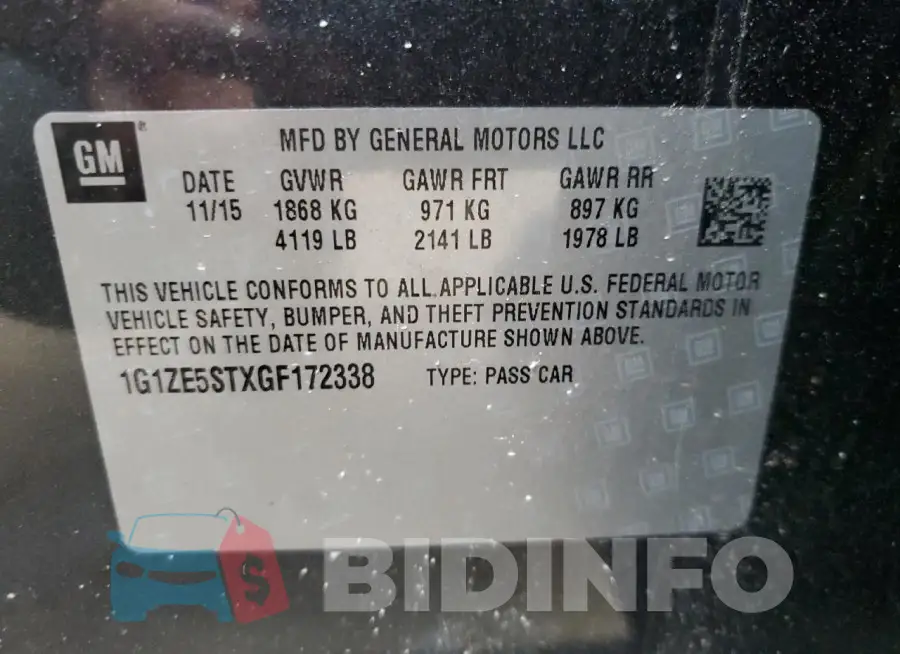 1G1ZE5STXGF172338 Photo# 12