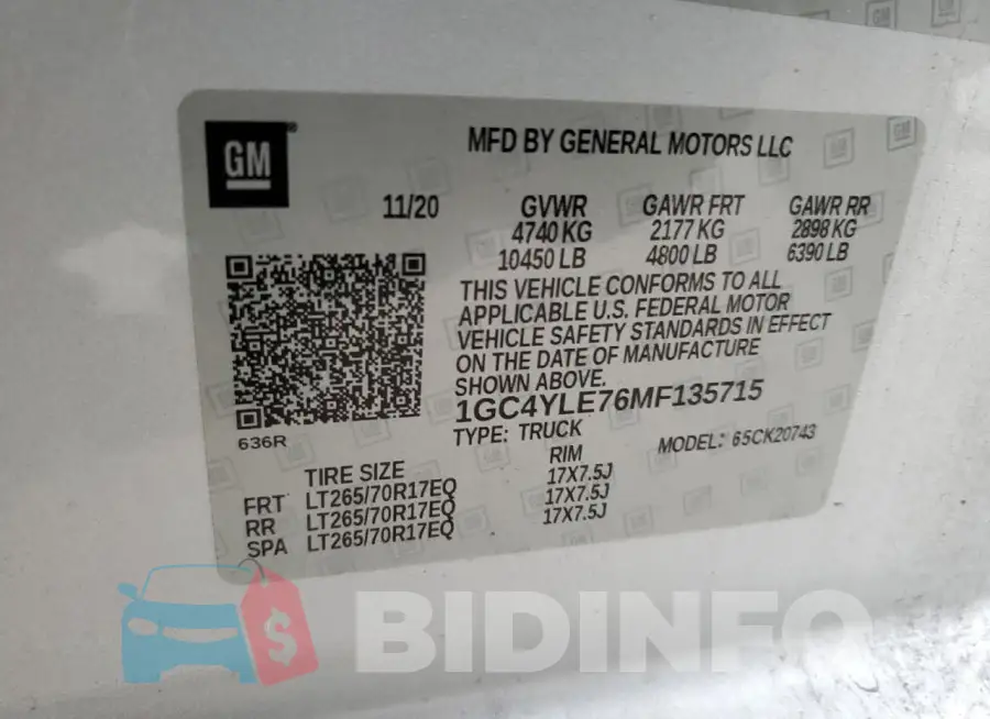 1GC4YLE76MF135715 Photo# 12
