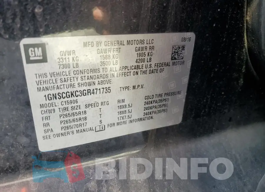 1GNSCGKC3GR471735 Photo# 13