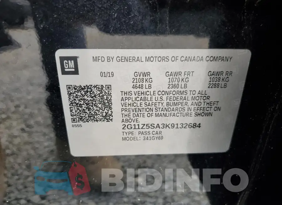 2G11Z5SA3K9132684 Photo# 13