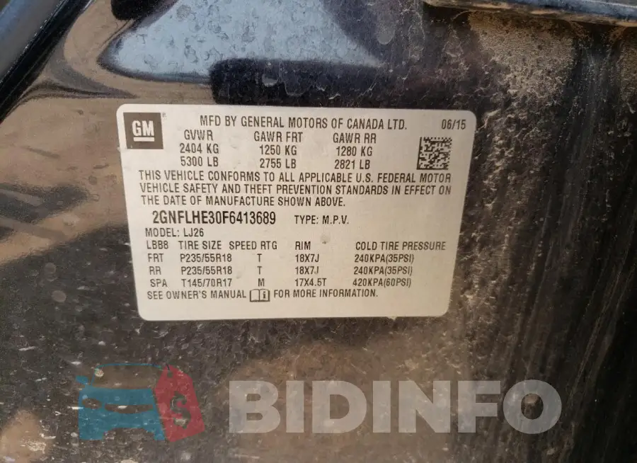 2GNFLHE30F6413689 Photo# 13
