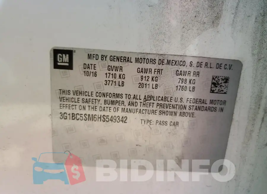 3G1BC5SM6HS549342 Photo# 13