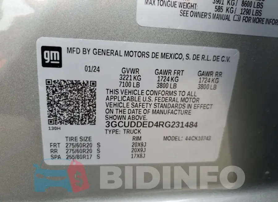3GCUDDED4RG231484 Photo# 13