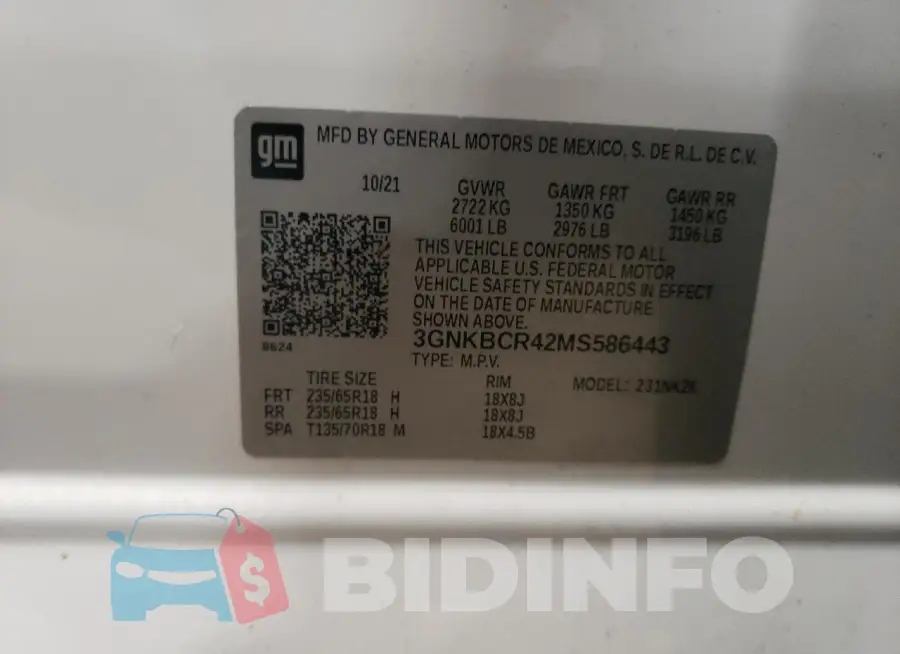 3GNKBCR42MS586443 Photo# 13