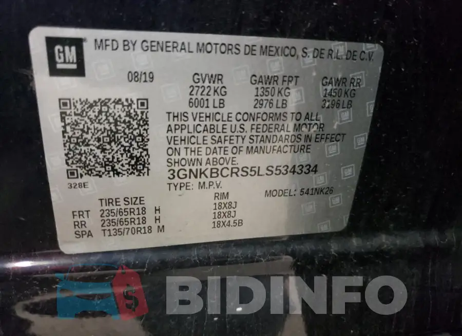3GNKBCRS5LS534334 Photo# 13