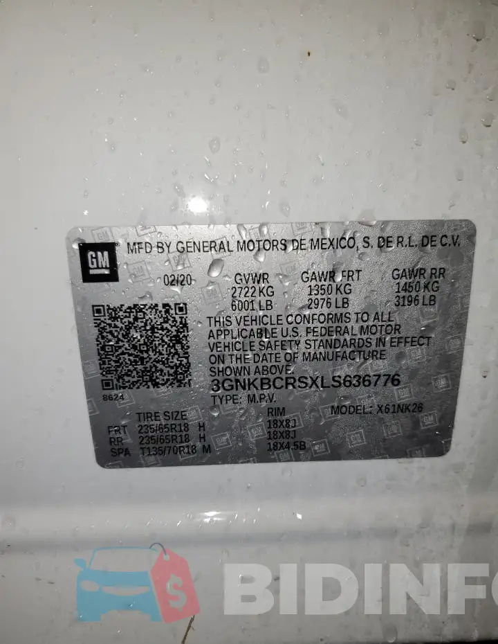 3GNKBCRSXLS636776 Photo# 13